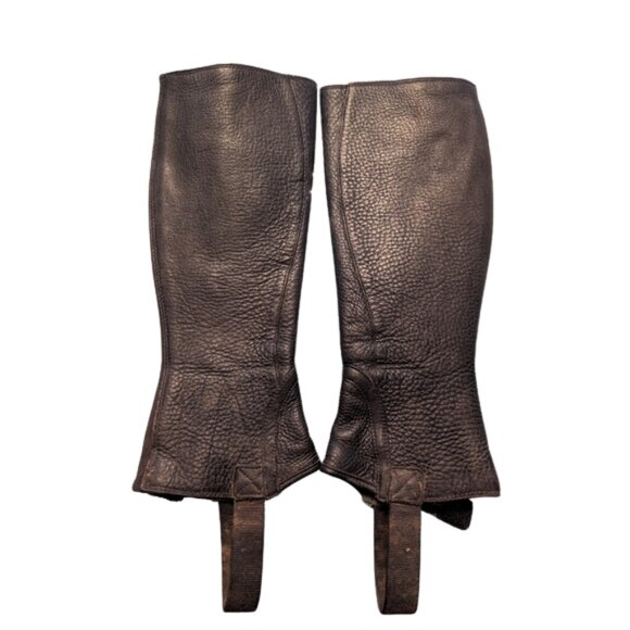 Ariat BLACK Leather Horse Riding Breeze Chap - Washable Half Chaps Size XS - Picture 1 of 12